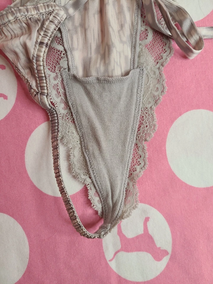 Braguita Tanga Corbata Lateral 100% Seda Victoria's Secret De Colección Rara Talla M Foto 4 de 4