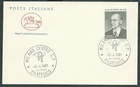 1981 ITALY FDC HORSE ALCIDE DE GASPERI NO ARRIVAL STAMP - CG-2