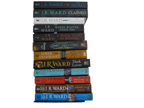 FOURTEEN (14) J.R. WARD paperbacks in various series and 4 as Jessica Bird