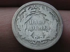 1863 S Seated Liberty Half Dime- San Francisco, Good Details
