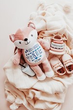 Personalized Birth Stat Bedtime Originals Plush Fox Stuffed Animal - Sly