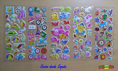 Stickers o pegatinas acolchadas infantiles de diversos motivos (Nº 3)   