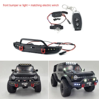 Parachoques delantero + cabrestante eléctrico + controlador para coche de radiocontrol Traxxas TRX-4M Bronco 1/18