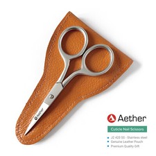 Image of Cuticle Nail Scissors Sharp Edge Straight Curved 420 Stainless Steel Eyebrow