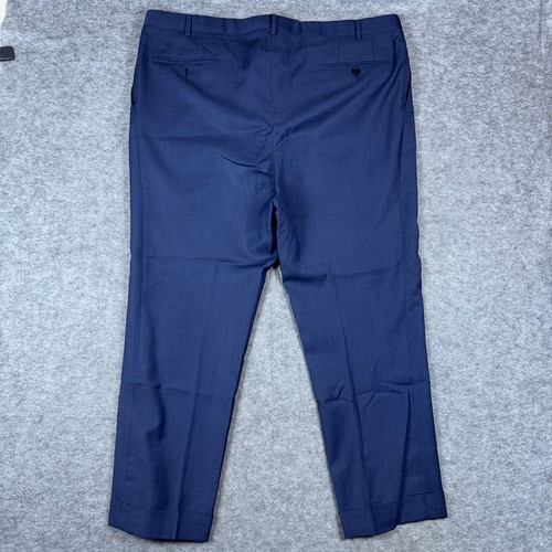 Ermenegildo Zegna Pants Mens 40x27 Blue Dress Trouser Workwear Suspender Buttons - Picture 2 of 15