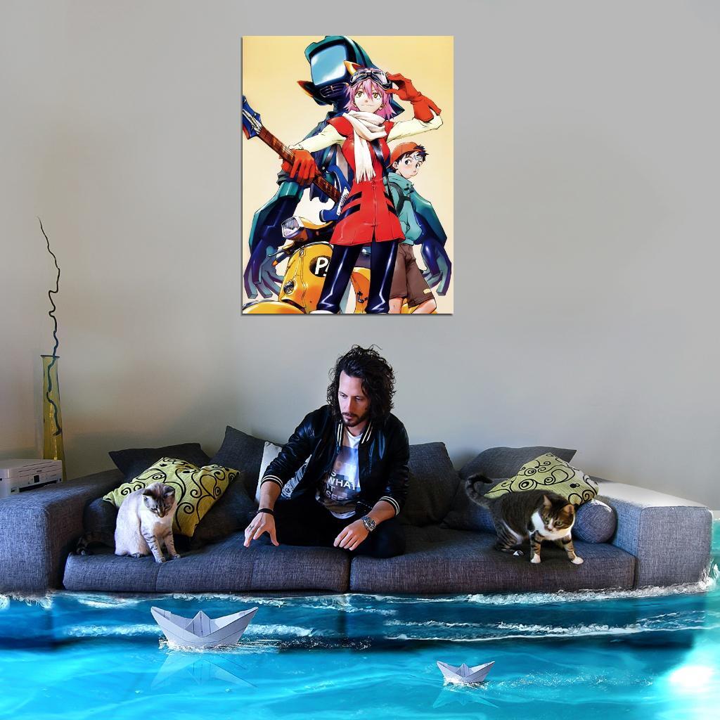 V2175 FLCL Haruko Haruhara Painting Anime Manga Art Decor WALL