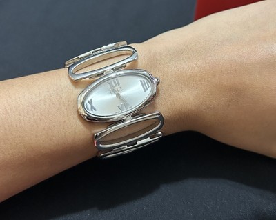 Elle Watches Oval Link Bracelet Wristwatch Women Extra Links Silver In Box READ