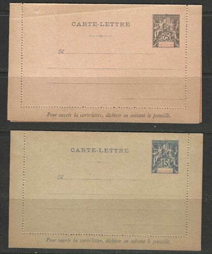 SELLOS NOSSI-BE -- (4) TARJETAS POSTALES Y CARTAS -- 1892 -- COMO NUEVOS - Imagen 2 de 3