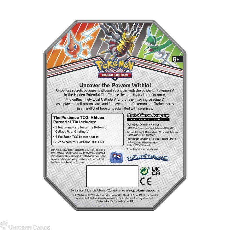 Pokémon Trading Card Games: Hidden Potential Tin - Giratina V