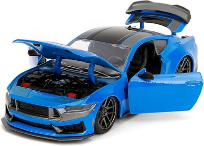 Jada 1:24 Big Time Muscle 2024 Ford Mustang Dark Horse- Blue/Black