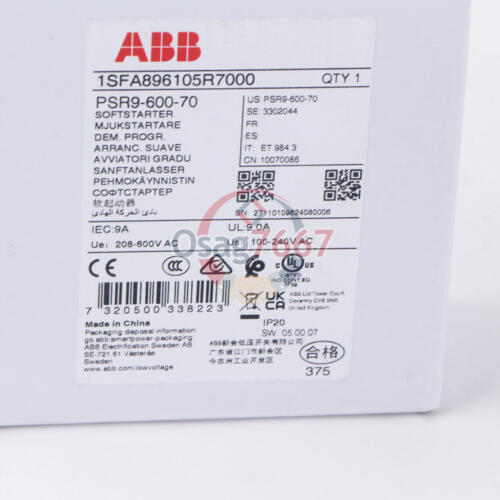 ONE ABB PSR9-600-70 1SFA896105R7000 avviamento morbido NUOVO - Foto 2 di 9