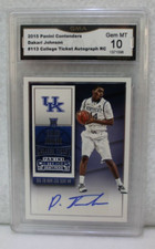 2015 PANINI CONTENDERS DAKARI JOHNSON #113 AUTO GRADED GMA MT 10