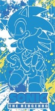 Sonic the Hedgehog Bath Beach Pool Gift Towel Sega Video Game New Spray 60x30