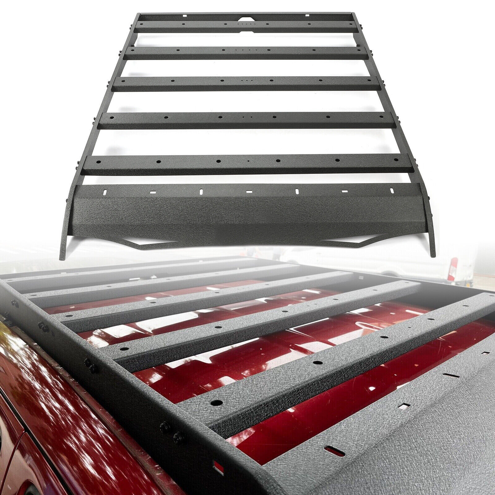 Black Roof Rack Cargo Luggage Carrier For Toyota Tacoma Double Cab 2005-2023