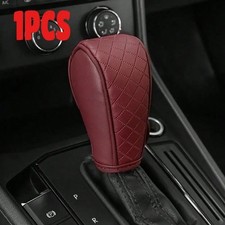 Car Gear Shift Cover, Leather Shifter Cover, Gear Shift Knob Cover for Red ,1pc