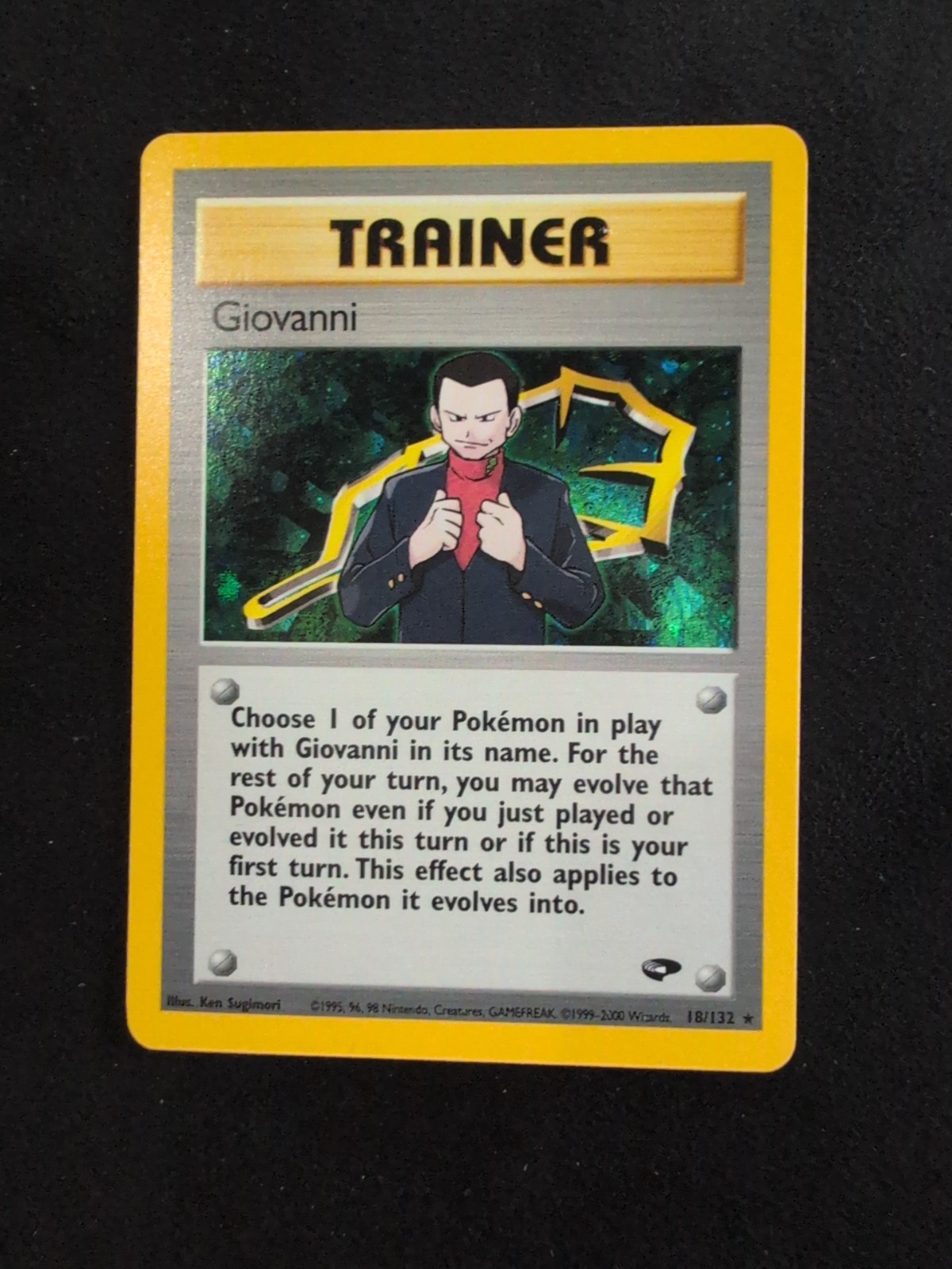 Giovanni 18/132 Gym Challenge Holo Card Near Mint Condition