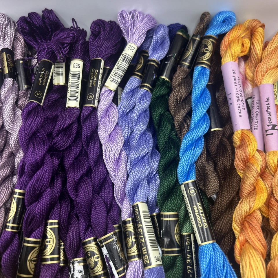 Lot of 70 plus RANDOM Embroidery Floss, Bright Beautiful Metallic & More Colors - Image 4 of 4