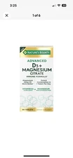 Nature's Bounty Advanced D3 Magnesium Immune Support 90 Tablets 09/2025