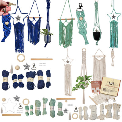 Mint or BLue Macrame Kit - Wall Hangings & Plant Hanger - w/Instructions