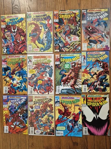 Amazing Spiderman Maximun Carnage Comic Lot 12 Of 14 Set