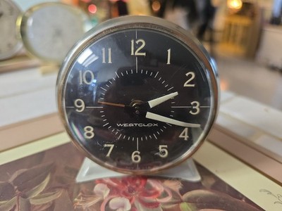 Vintage Ivory style 4 Baby Ben alarm clock with Silver trim  Antique 1935 Works
