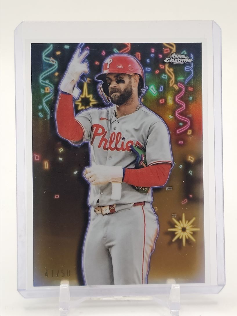 BRYCE HARPER 2025 TOPPS CHROME UPDATE CELEBRACION GOLD /50 Q1492