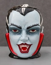 Ebros Ceramic Count Dracula Vampire Cookie Jar Decorative Figurine 7.75" Tall