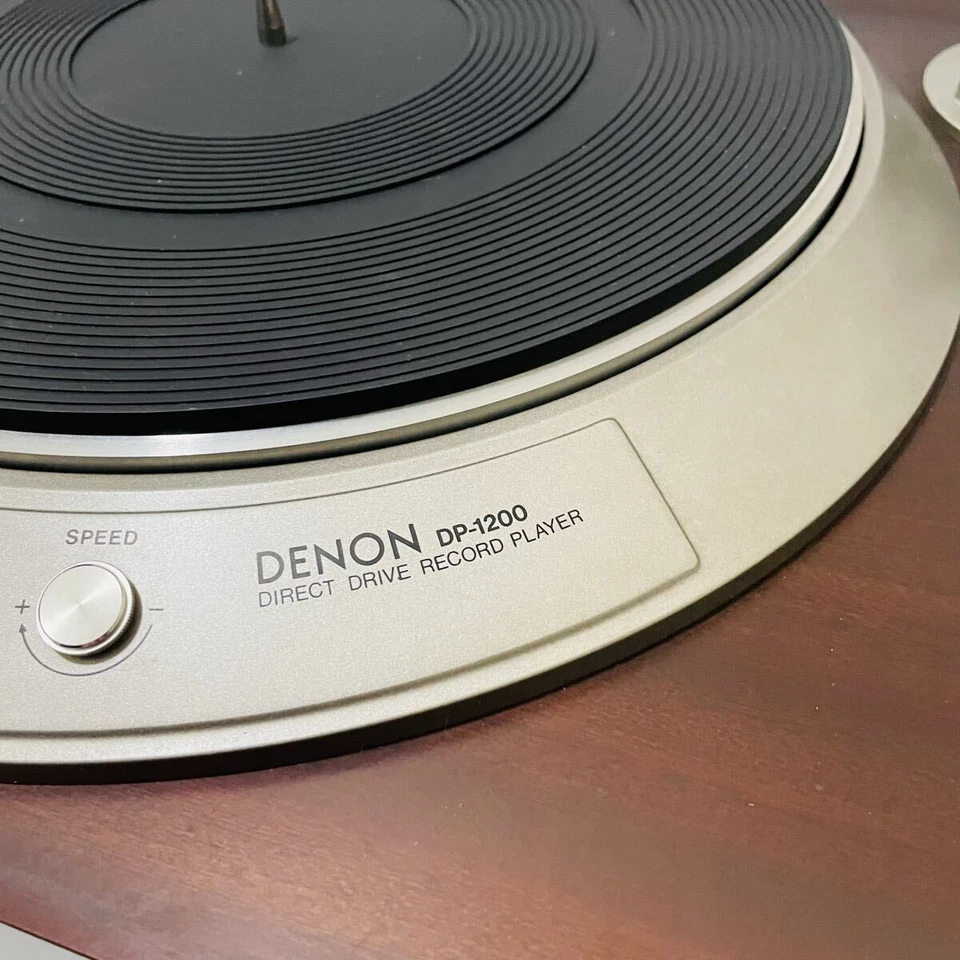 Vintage Denon DP-1200 Turntable Record Player Tested Works As-Is from Japan - Image 2 of 4