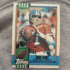 Topps 1990 John Elway #37 Denver Broncos Football Base Set NFL Card