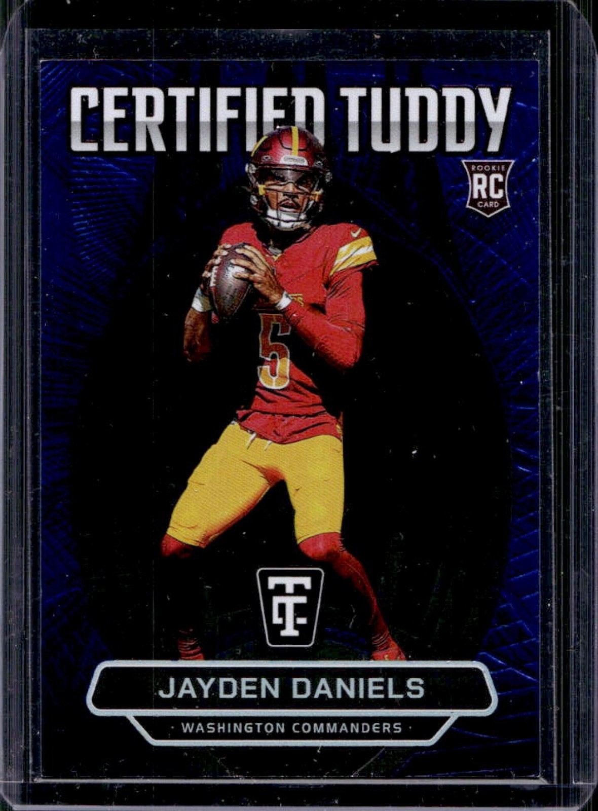 Jayden Daniels Panini Totally Certified Certified Tuddy #4 Mirror Blue