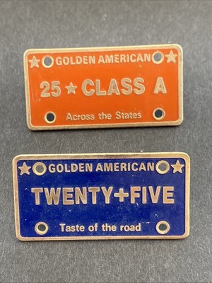 2er Set Golden American Zigarette Tabak Pins 25