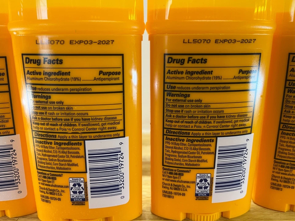 6 包 – Arm & Hammer ULTRAMAX 防汗除臭止汗剂 新鲜香味 2.6 盎司 ea — 第 3/3 张图片