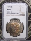 1879 "S" Morgan SILVER Dollar $1 NGC MS66 #004 Gem BU Unc *TONING* ECC&C, Inc.