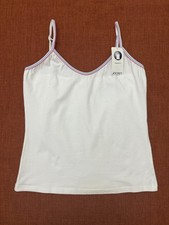 NWT Jockey Large White Camisole With Red White Blue Adjustable Strap Large