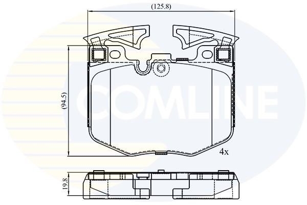 Brake Pad Set For Disc Front Fits BMW 2 Series 3 Series i4 iX COMLINE CBP02527