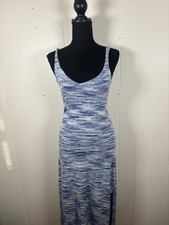 PAIGE Women's Palermo Dress blue white sweater material xs