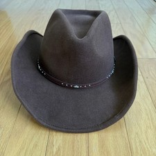 Cody James Boot Barn Exclusive Brown Wool Felt Cowboy Hat Studded Band XL 7