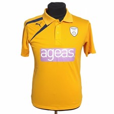 Hampshire Cricket Club Mens Puma Polo T-shirt Orange Ageas Size M