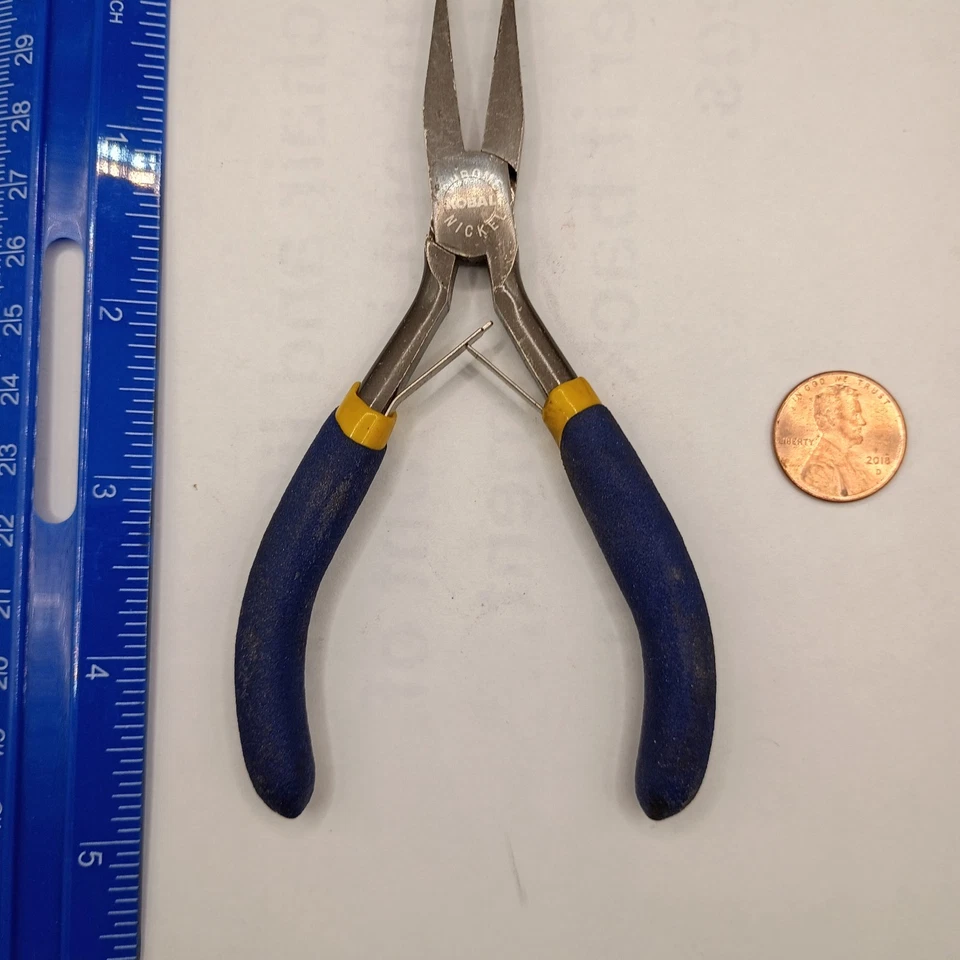 Kobalt 5" Mini Needle Nose Pliers Precision Spring Loaded Blue Grip Chrome... - Image 2 of 3