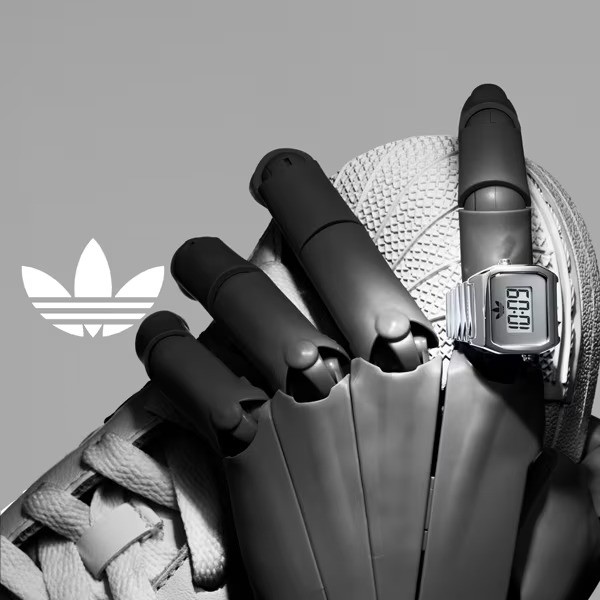 adidas Originals DIGITAL TWO RING Watch Silver Unisex Stainless