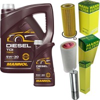 Inspektionspaket 6L Mannol TDI 5W-30 FüR BMW E83 2.0D E87 118D 120D E61 520D