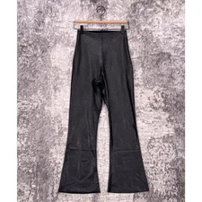 New Commando Leggings Medium Womens Black Faux Leather Flared Crop