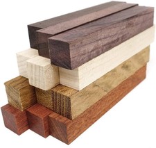 Exotic Wood Pen Blanks 12-Pack for DIY Crafts, 5"x3/4"x3/4