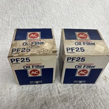 Lot Of 2 Vintage Nos Ac Gm Oil Filters Pf-25 6438261 Chevy