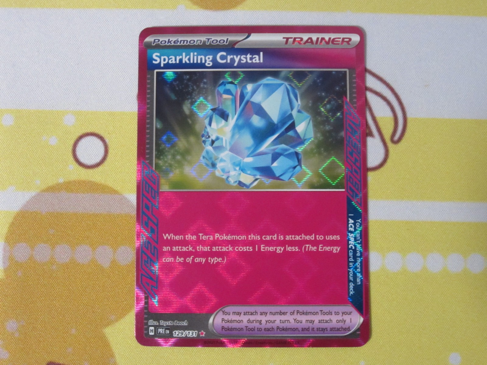 Sparkling Crystal 129/131 Ace Rare Prismatic Evolutions Pokemon TCG