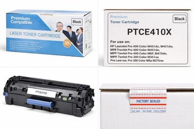 LaserJet Toner Cartridge  Premium Compatible High Yield Black PTCE410X M351A