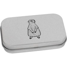 'Meerkat' Scatola di latta / immagazzinaggio con cerniera in metallo (TT025269)