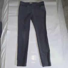 EILEEN FISHER Womens Gray Organic Cotton Corduroy Pants Slim Straight Stretch