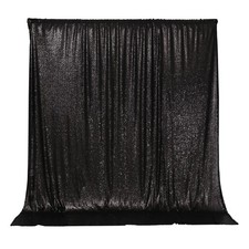 PartyDelight Black Sequin Backdrop Sparkly Photography 6Ft x 6Ft,