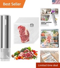 Sigillatrice Sottovuoto Compatta per Alimenti (Macchina Sottovuoto + 20 Sacchetti Sottovuoto Riutilizzabili)